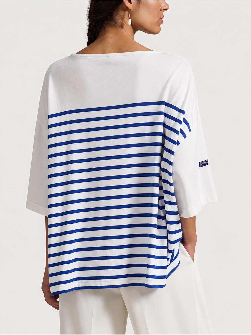 Polo Ralph Lauren Mariner Breton Oversized Striped Boxy Top Women’s Small
